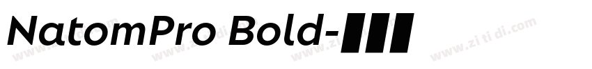 NatomPro Bold字体转换 NatomPro Bold字体转换